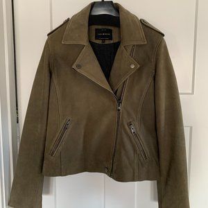 Lucky brand lambskin leather jacket in Olive, size Medium, NWOT